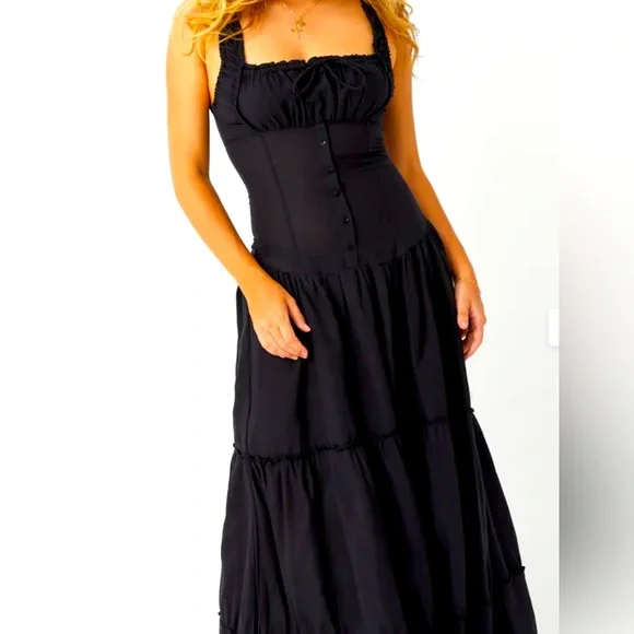 Frankie's Bikinis | Dresses | Frankies Bikinis Christabelle Ruffle Maxi  Dress | Poshmark